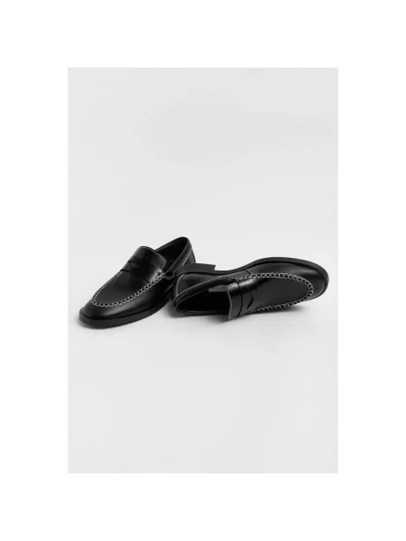 Miista Lucan loafersy skórzane czarne