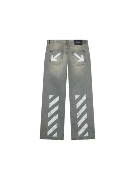 Szerokie jeansy Off-white białe