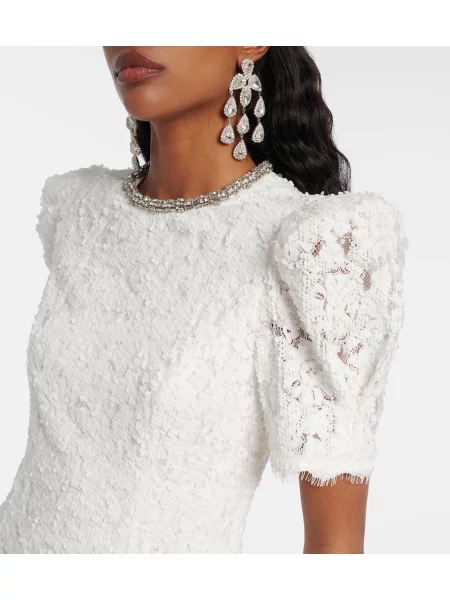 Rochie Rebecca Vallance din dantelă alb