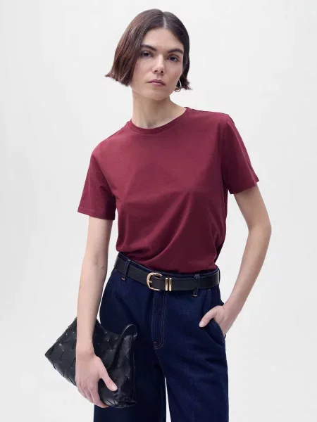 Футболка Mango бордовая