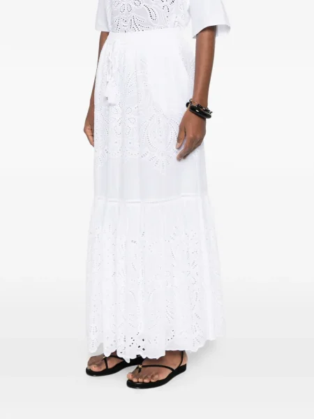 Sznurek ściągający spódnica Ermanno Firenze biała