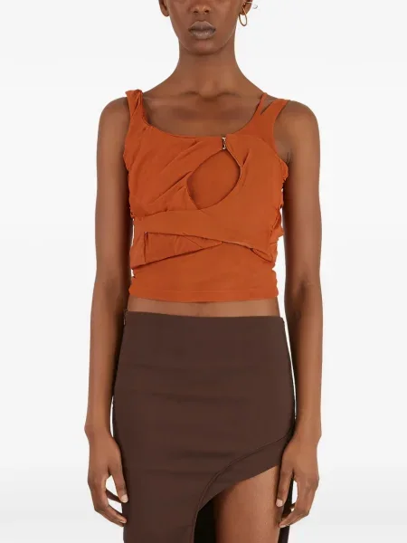 Top Rusfrcade na ramiączkach pomarańczowy