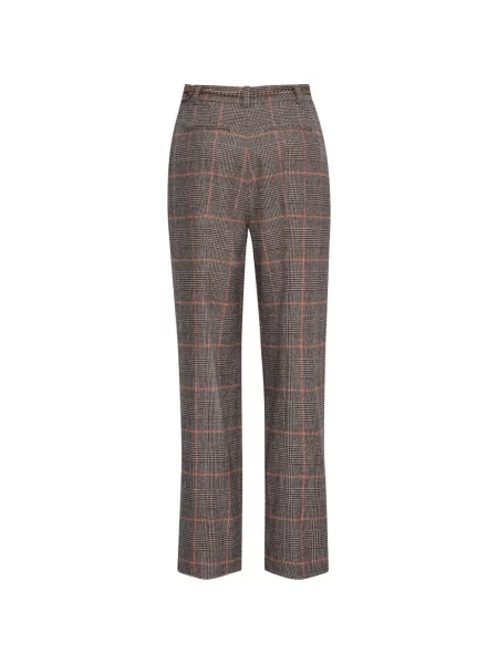 Pantaloni Cara Cara în carouri maro