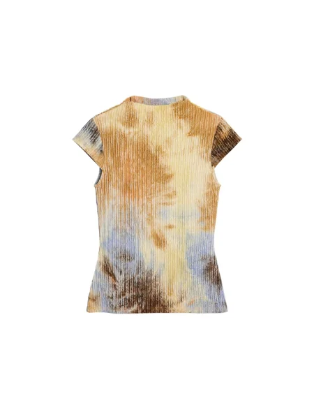 Desigual Tricou / maro / galben albastru