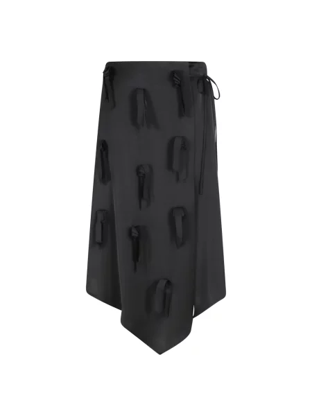 Spódnica midi Isabelle Blanche z kokardką czarna