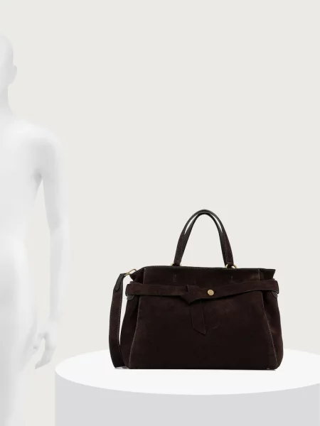 GIANNI CHIARINI Shopper táska Miranda | hasított bőr barna