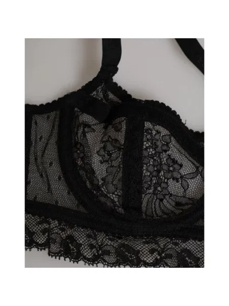 Biustonosz Dolce And Gabbana koronkowy czarny