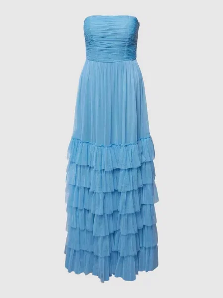 Sukienka wieczorowa z tiulu z falbanami Jake*s Cocktail niebieska