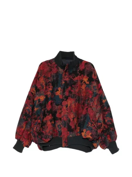 Geacă Yohji Yamamoto cu model floral cu imagine roșu