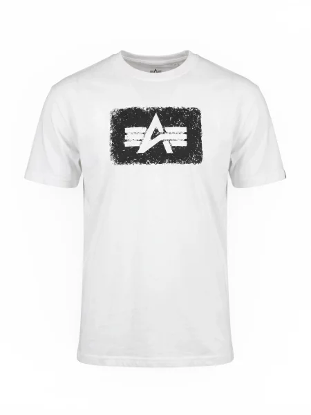 ALPHA INDUSTRIES Tricou negru alb