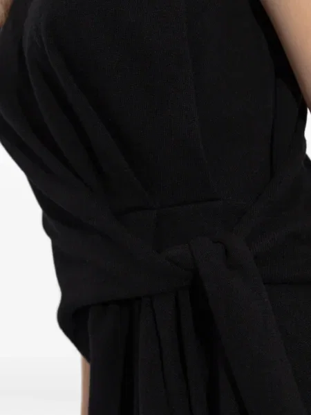 Rochie mini Moschino fără mâneci tricotate de costum negru