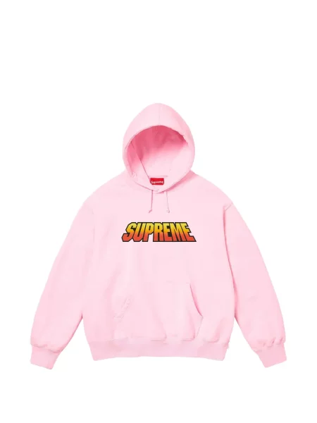 Hanorac cu glugă Supreme cu imagine cu gradient roz