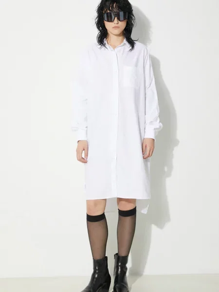 Šaty Fiorucci Angel Embroidered bílé