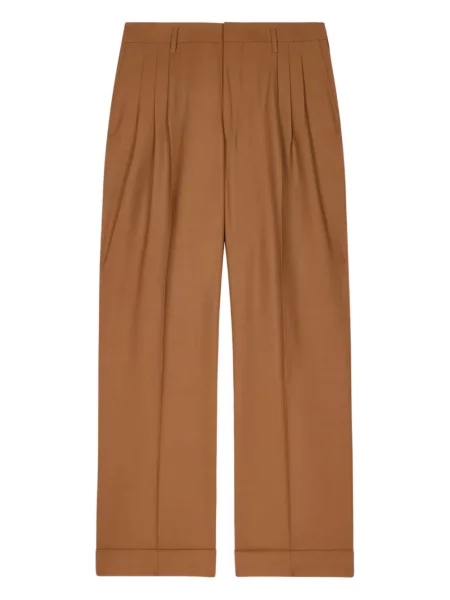 Pantaloni Paul Smith de lână maro