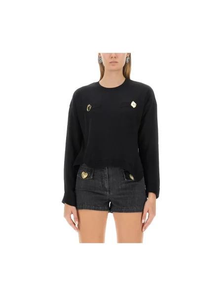 Sweter Moschino wełniany czarny