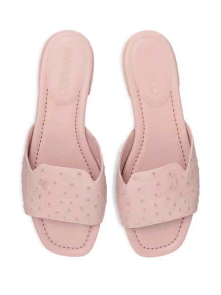 Sandale Jimmy Choo din piele fără toc roz