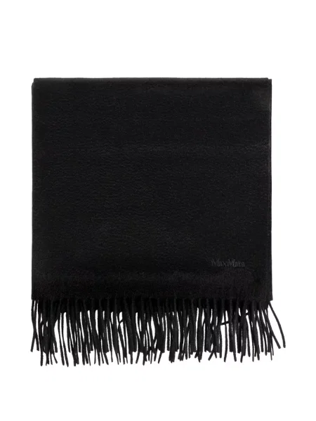Fular Max Mara cu franjuri negru