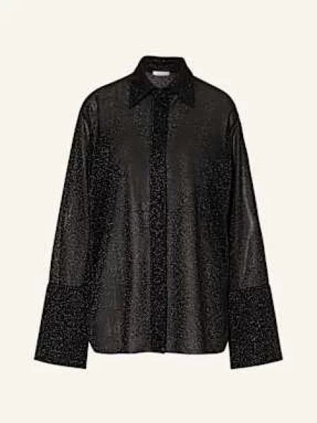 Oséree Bluzka Lumiere Z Błyszczącą Przędzą schwarz czarna