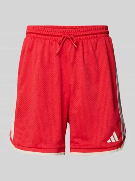 Szorty z elastycznym pasem i trokami Adidas Sportswear czerwone