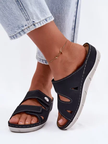 Sneakerși Inblu cu velcro din piele