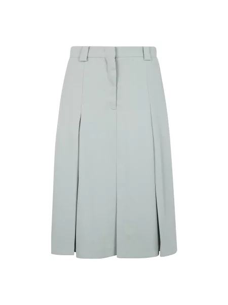 Spódnica midi N°21 z krepy do kolan niebieska