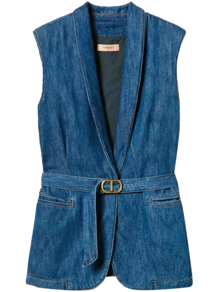 Vestă denim Twinset albastru