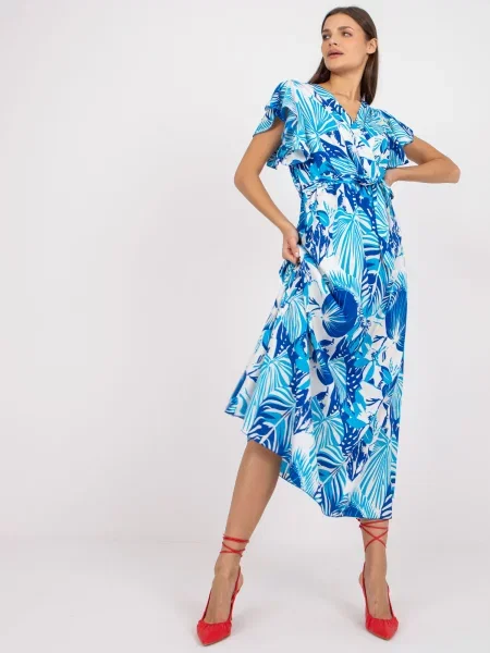 Rochie Fashionhunters cu imagine de costum alb