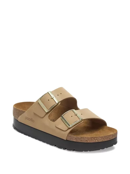 Papuci Birkenstock cu platformă cu cataramă