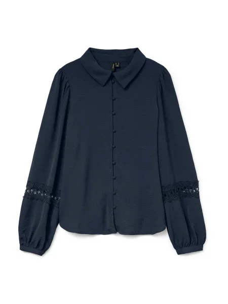 VERO MODA Blúz VMALVA tengerészkék