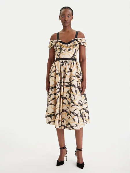 Elisabetta Franchi Коктейльна сукня бежевий