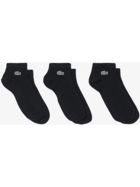 Skarpety Lacoste Embroidered 3 pary czarny