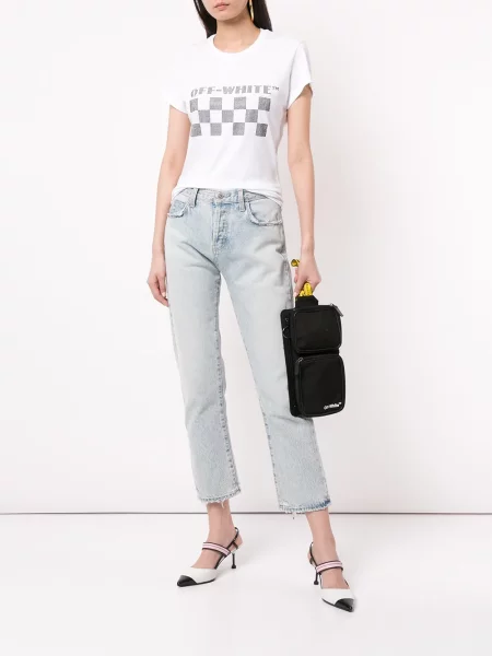 Tricou Off-white cu autograf alb