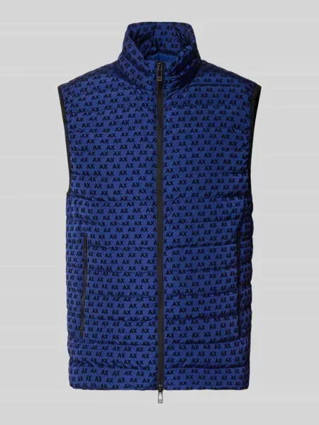Kamizelka o kroju regular fit z kaczym puchem i pierzem model PIUMINO' Armani Exchange niebieska