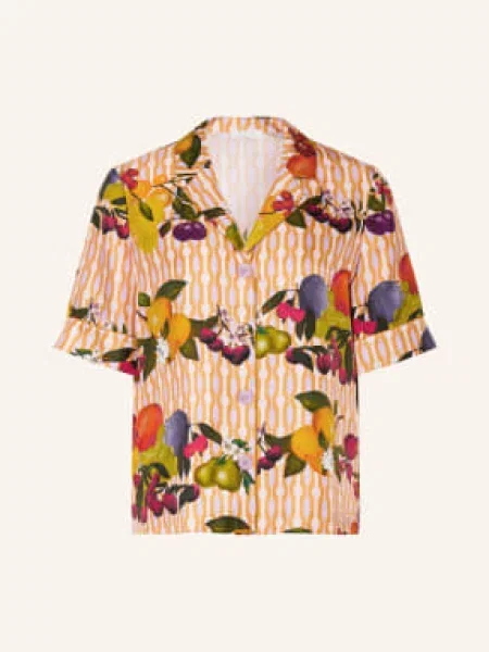 Eres Koszulka Od Piżamy Cherry Z Jedwabiu rosa beżowa