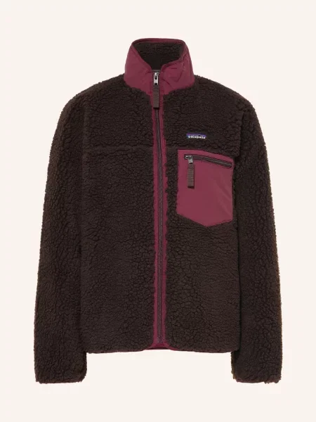 Patagonia Fleecová Mikina Classic Retro-X tmavě hnědá / tmavě červená