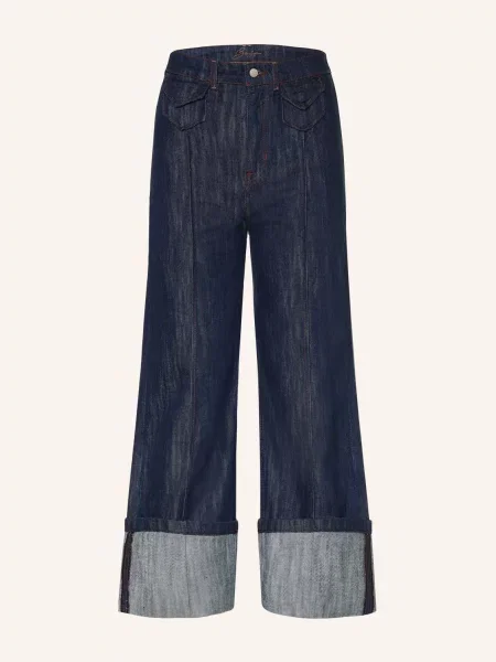 Boss Široké Džíny Marlene dark blue modré