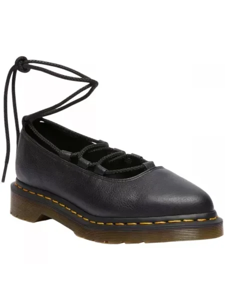 Šnurovacie čipkované tenisky Dr. Martens čierna
