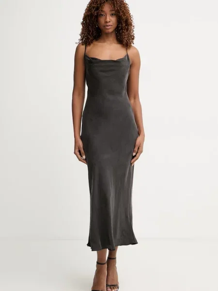 Guess rochie lenjerie intimă cu vâscoză AKILINA negru