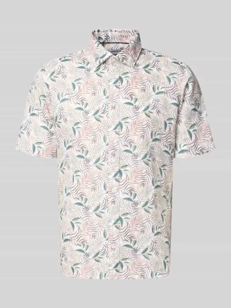 Koszula biznesowa z mieszanki lnu w kroju slim fit z kołnierzykiem kent Jake*s