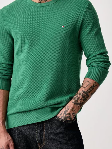 Tommy Hilfiger пуловер мъжки от зелено