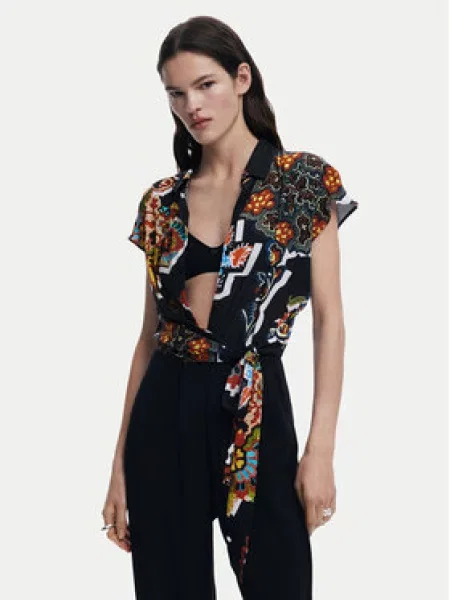 Desigual Kombinezon Paisley črna