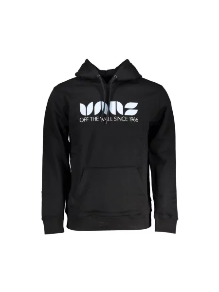 Długa bluza z kapturem Vans z kapturem z długim rękawem czarna
