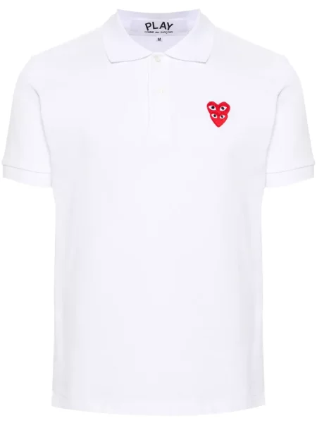 Polo Comme Des Garcons Play w serca białe