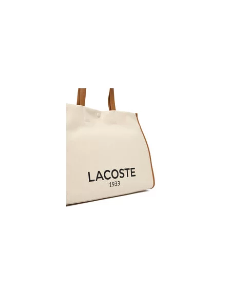Ročna torba Lacoste Pisana bela