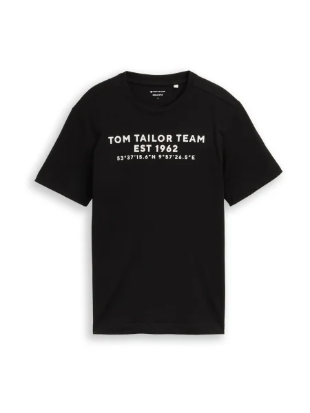 TOM TAILOR Tricou negru alb