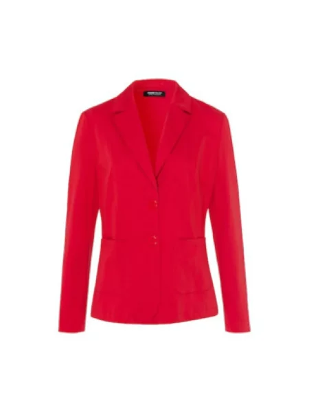 Marynarka Frank Walder w jednolitym kolorze klasyczna dwurzędowa czerwona
