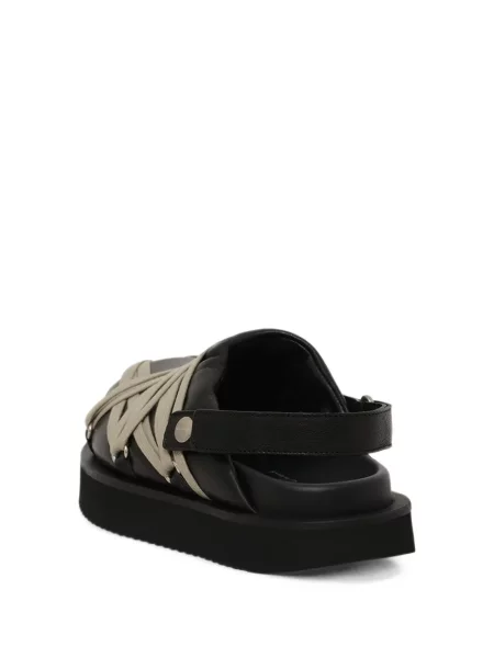 Δερμάτινα mules Rick Owens μαύρο