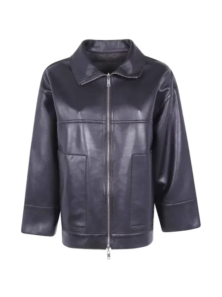 Reversibil geanta de piele The Jackie Leathers maro