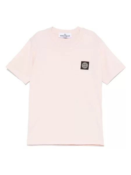 Koszulka dziecięca Stone Island różowa