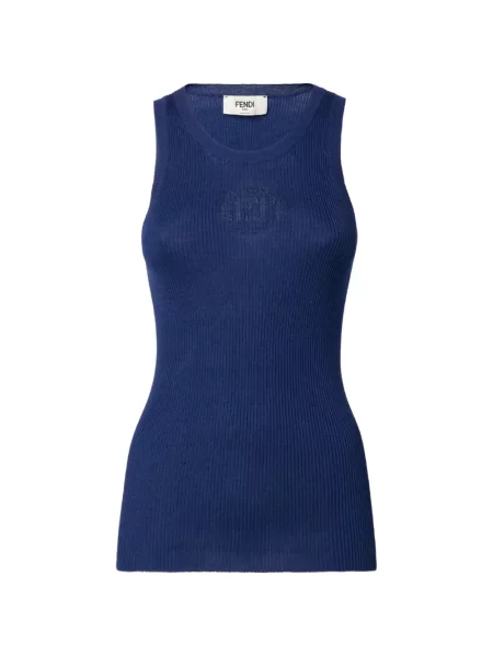 Top Fendi tricotate albastru